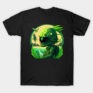 Green alien astronaut T-Shirt